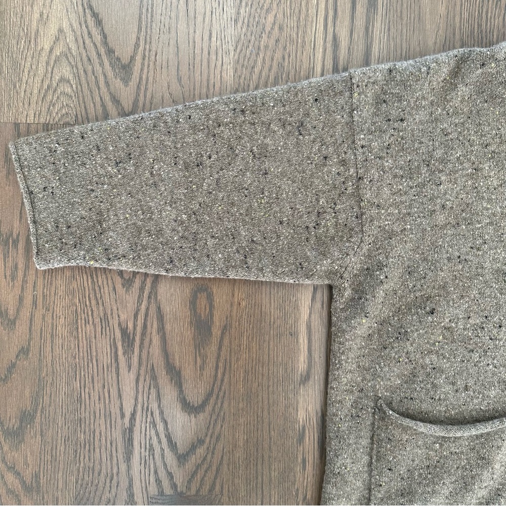 Eskandar Donegal Cashmere Blend Button Front Cardigan Sweater in Brown One Size - Picture 4 of 8
